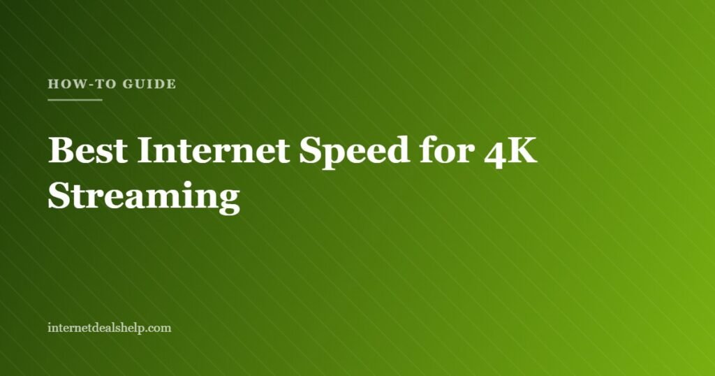 How-to guide graphic on the best internet speed for 4K streaming
