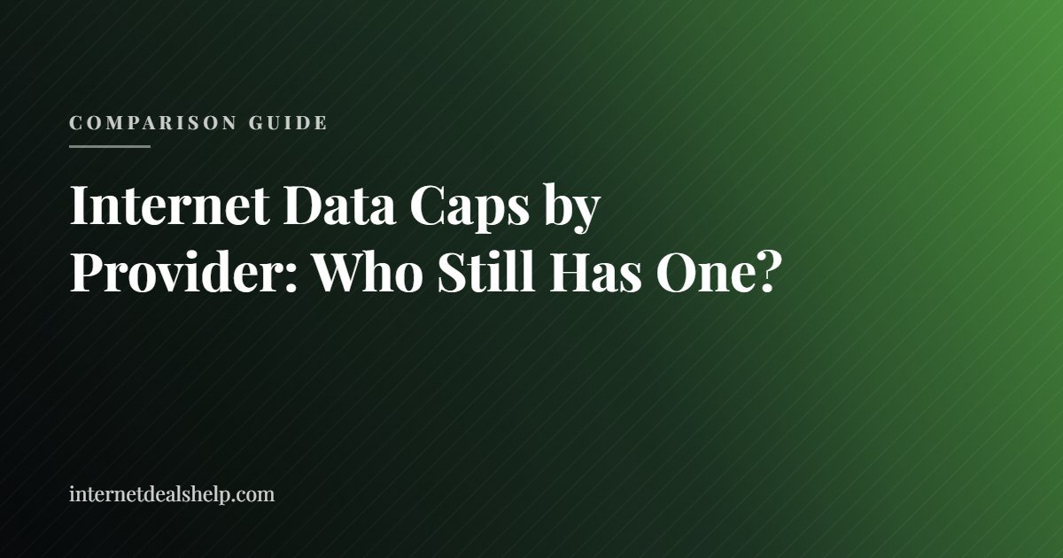 Internet Data Caps by Provider: Xfinity, Cox, AT&T, Spectrum & More